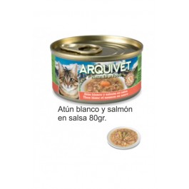 LATA Atún blanco y salmón en salsa 80gr.